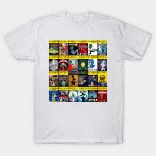 Broadway Zombie Theatre Programs Large Collage T-Shirt